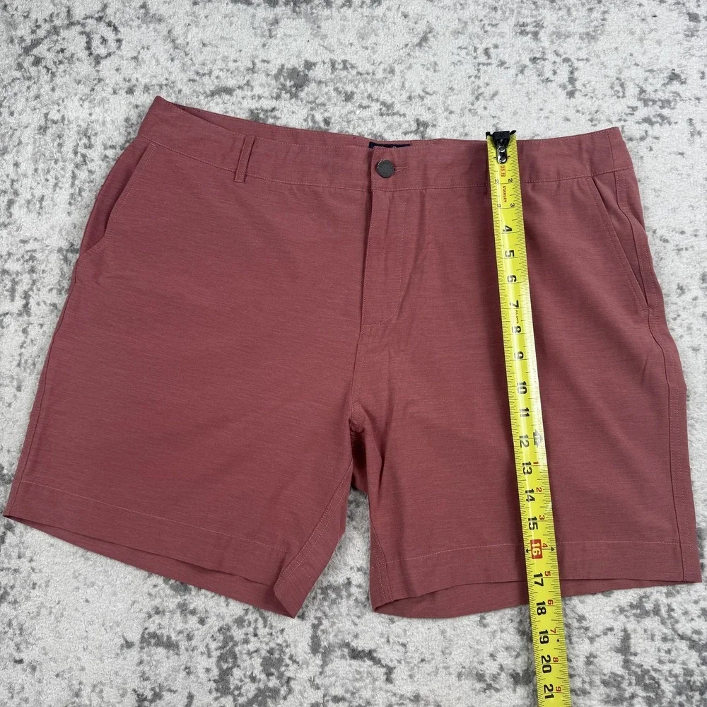 Faherty All Day Shorts Mens 38 Red Swim Trunks Drawstring Stretch Hybrid